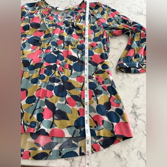 Boden Colorful Artsy 3/4 Sleeve Peasant Women's Blouse- Size 6 - Picture 6 of 7